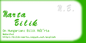 marta bilik business card